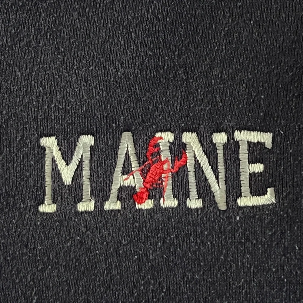 CYRK Clothing Company Pullover Sweatshirt Maine Lobster Navy Blue Size M USA - Picture 2 of 8